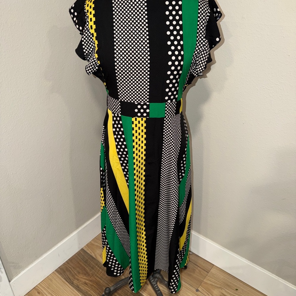 Darling Vintage Polyester Geometric Dress Sz7/8 - Picture 3 of 8